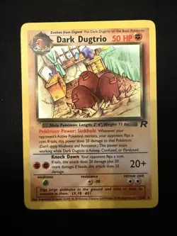Pokemon Dark Dugtrio 23/82 Non Holo Rare Unlimited Team Rocket LP-NM - Image 1