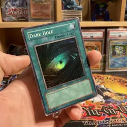 Dark Hole UNLIM 2003 Print Super Rare LOB-052 Yu-Gi-Oh! HP OG Print Vintage - Image 1
