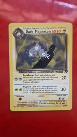 Pokemon TCG Dark Magneton 28/82 Team Rocket Non-Holo Rare Vintage WOTC LP - Image 1