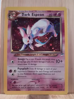 Pokemon Card Neo Destiny Dark Espeon 4/105 Unlimited Holo Rare - Image 1