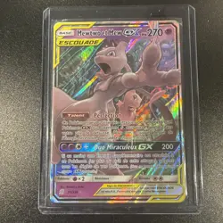 (French) Mewtwo & Mew GX 71/236 Sm-Unified Minds Holo Pokemon Card - NEAR MINT - Image 1