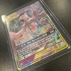 (French) Mewtwo & Mew GX 71/236 Sm-Unified Minds Holo Pokemon Card - NEAR MINT - Image 2