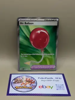 Pokemon TCG Air Balloon Mega Evolution 166/132 Ultra Rare Full Art Card NM - Image 1