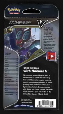 Pokemon TCG Trading Card Game - V Battle Deck - NOIVERN V (60-Card Deck) - New - Image 2