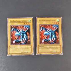 Yugioh - 2x Winged Dragon Guardian of the Fortress #1 - MRD-002 LP/NM 2002 Vint. - Image 2