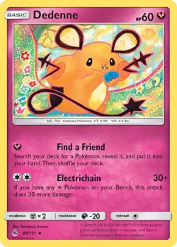 Dedenne 88/131 Forbidden Light Pokemon Card NM - Image 1