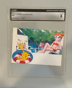 Misty & Pikachu Super Card Book Vol. 5 Blue No. 004 (1997) Japanese CGC 8 - Image 1