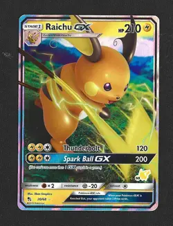 Raichu GX 20/68 Hidden Fates Ultra Rare Holo Card - Image 1
