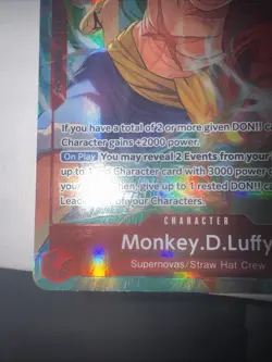 Monkey D Luffy Alternate Art OP12-015 English SR Legacy Master One Piece Card - Image 5