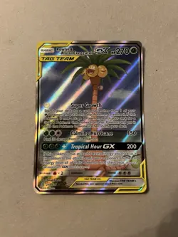 Pokemon Full Art Rowlet And Alolan Exeggutor GX 215/236 2019 Unified Minds NM - Image 1