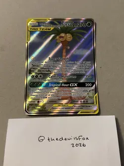 Pokemon Full Art Rowlet And Alolan Exeggutor GX 215/236 2019 Unified Minds NM - Image 3