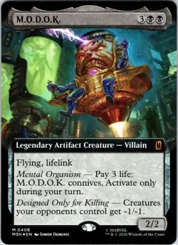 M.O.D.O.K. (Extended Art) 408 Marvel Super Heroes Magic: The Gathering Foil NM - Image 1
