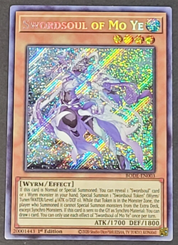 Yugioh - Swordsoul of Mo Ye - BODE-EN003 - NM - Prismatic Secret Rare - 1st 2021 - Image 1