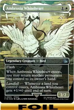 Ambrosia Whiteheart ** FOIL BORDERLESS ** Final Fantasy - CUC NM MTG - Image 1
