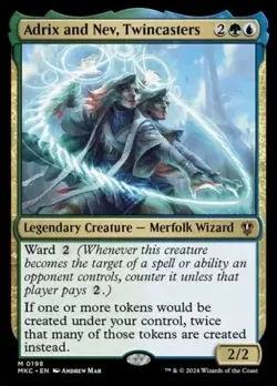 Adrix and Nev, Twincasters - 198 - NM - Commander: Murders at Karlov Manor - MTG - Image 1