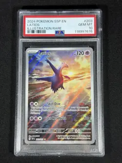 2024 POKEMON SSP EN-SURGING SPARKS ILLUSTRATION RARE #203 LATIOS PSA 10 - Image 1