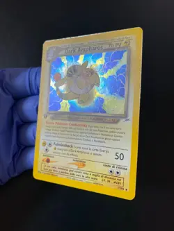 POKEMON DARK AMPHAROS HOLO 1/105 NEO DESTINY 1A PRIMA EDIZIONE ITALIAN ITA EX - Image 3