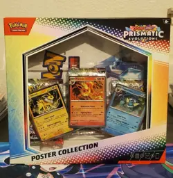 Pokemon Prismatic Evolutions Poster Collection NEW Eevee Flareon Vaporeon - Image 1
