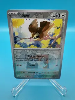 Pokemon Pidgey 016/165 Reverse Holo Play! League Stamp Promo 151 - Image 1
