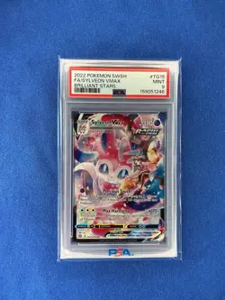 2022 Pokemon Sword & Shield Brilliant Stars #TG15 Sylveon Vmax PSA 9 - Image 1
