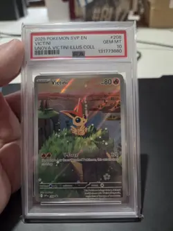 2025 POKEMON SVP EN-SV BLACK STAR PROMO #208 VICTINI PSA 10 - Image 1