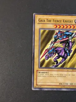 Yugioh TCG - 2x Gaia the Fierce Knight 1x 1st Edition LP + HP / Damaged SDY-007 - Image 5