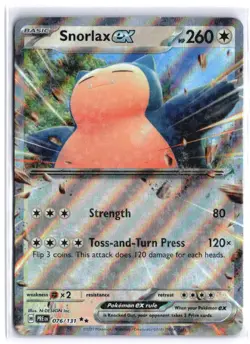 Snorlax ex 076/131 Double Rare SV: Prismatic Evolutions EN Pokemon NM - Image 1