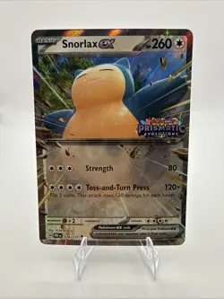 Pokemon TCG Snorlax EX Double Rare Holo Promo Prismatic Evolutions Stamp 076/131 - Image 1