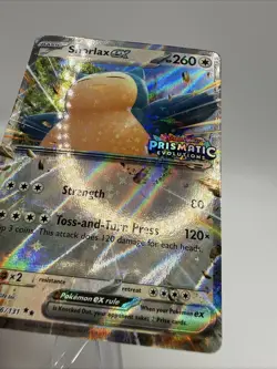 Pokemon TCG Snorlax EX Double Rare Holo Promo Prismatic Evolutions Stamp 076/131 - Image 2