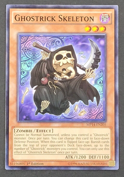 Yugioh TCG - Ghostrick Skeleton - MP14-EN205 - NM - 1st Ed - Common Zombie 2014 - Image 1