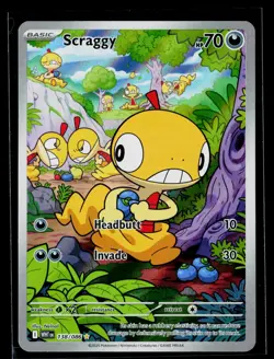 Scraggy 138/086 Pokemon White Flare Illustration Rare NM - Image 1