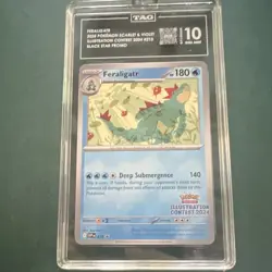 Pokemon Feraligatr TAG 10 Gem Mint Black Star Promo SV #213 Holo English - Image 1