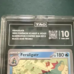 Pokemon Feraligatr TAG 10 Gem Mint Black Star Promo SV #213 Holo English - Image 2