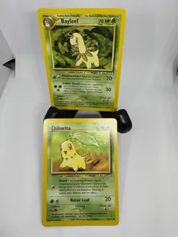 Pokemon TCG Bayleef 28/111 AND Chikorita 54/111 Neo Genesis LP Great Condition - Image 5