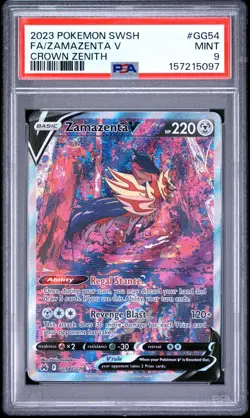 PSA 9 ZAMAZENTA V GG54/GG70 FULL ART CROWN ZENITH POKEMON 🍂 - Image 1
