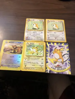 Pokemon Raichu Holo & Raticate Lot Of 5 - Image 1