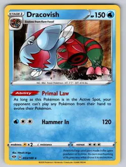 Dracovish 053/189 Holo Rare Darkness Ablaze Pokemon Near Mint - Image 1