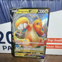 Pokemon Dragonite V SWSH154 Sword & Shield Promo Full Art Holo 230 HP 250 Attack - Image 1