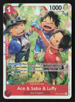 Ace & Sabo & Luffy SR OP13-007 NM - One Piece TCG - Image 1