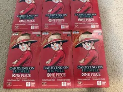 One Piece OP-13 Carrying On His Will Booster Pack Lot of 9 Monkey D. Luffy OP13 - Image 2