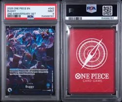 2025 ONE PIECE ENGLISH VERSION 2ND ANNIVERSARY SET #042 BUGGY PSA 9 - Image 1