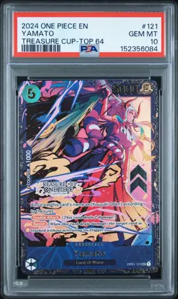 2024 One Piece Promo Yamato #121 Treasure Cup Top 64 PSA 10 - Image 1