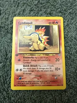 Pokemon TCG Cyndaquil Neo Genesis 1st Edition Common Card 57/111 - Image 1
