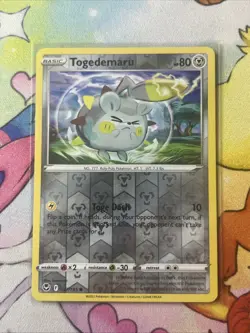 POKEMON Card - Togedemaru 127/195 - Reverse Holo - Silver Tempest - NM - Image 1