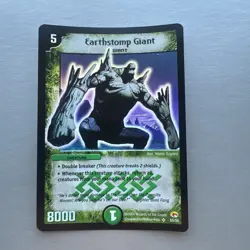 2004 Duel Masters Trading Card Earthstomp Giant DM03 - S5/S5 Holo Foil - Image 1