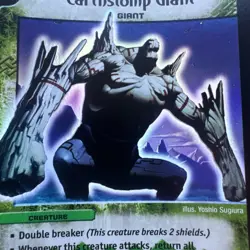 2004 Duel Masters Trading Card Earthstomp Giant DM03 - S5/S5 Holo Foil - Image 4