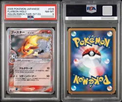 Pokemon Card Flareon Delta Species 018/086 PSA 8 Japanese Holon Research Tower - Image 3