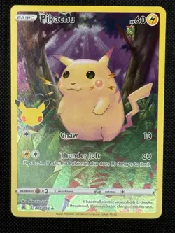 Pikachu 005/025 Celebrations 2021 Holo Pokemon Card TCG - Image 1