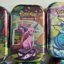 Pokemon Scarlet and Violet: Prismatic Evolutions Mini Tin Boxes - Lot of 8 - Image 3