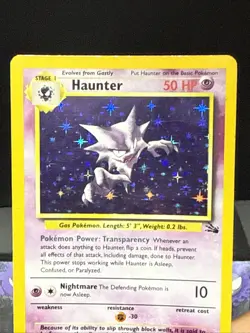 Pokemon Card Haunter 6/62 Fossil Set Rare Holo WOTC Played - Image 2